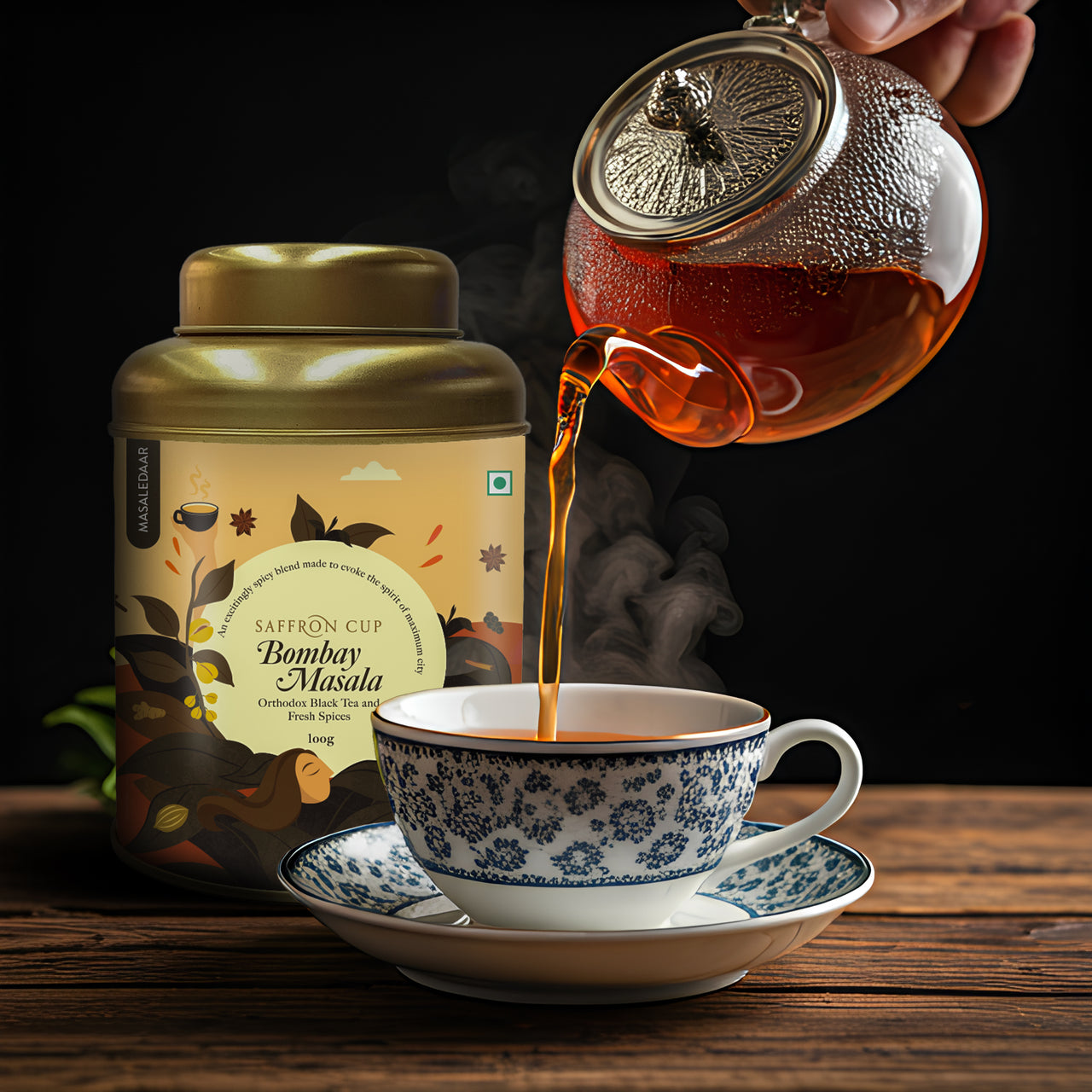 Bombay Masala Black Tea – 100g | Ginger, Cardamom, Cinnamon, Cloves