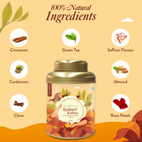 Thumbnail for Kashmiri Kahwa Green Tea – 100g | Saffron-Infused, Cardamom, Almonds