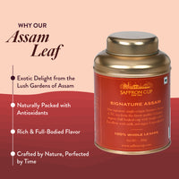 Thumbnail for Saffron Cup Pure Assam Black CTC Tea | Loose Tea 200 gm | 100 Cups | Fresh Assam CTC Tea | 100% Natural Teas