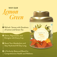 Thumbnail for Lovely Lemon (Lemon Green) Tea - 100g | With Lemon Peel & Lemongrass | Ideal for Detox & Skin Wellness | 100% Natural | A Perfect Wellness Treat for Every Occasion