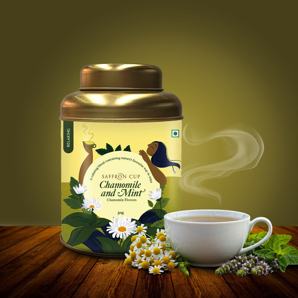 Chamomile Mint Herbal Tea – 50g | 100% Pure Chamomile Flower