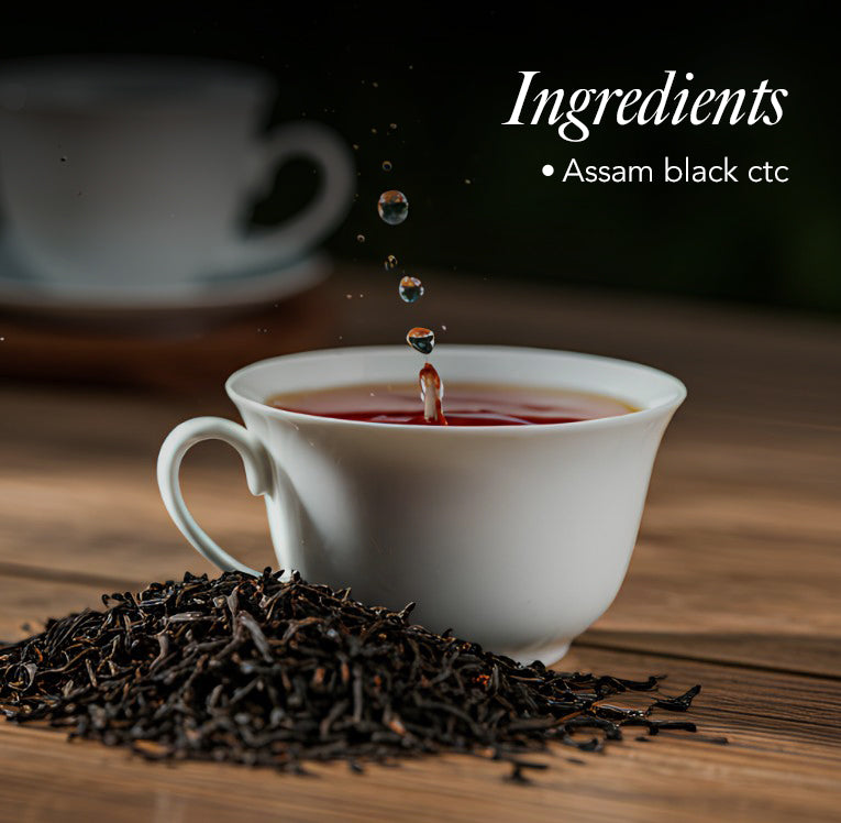 Saffron Cup Pure Assam Black CTC Tea | Loose Tea 200 gm | 100 Cups | Fresh Assam CTC Tea | 100% Natural Teas