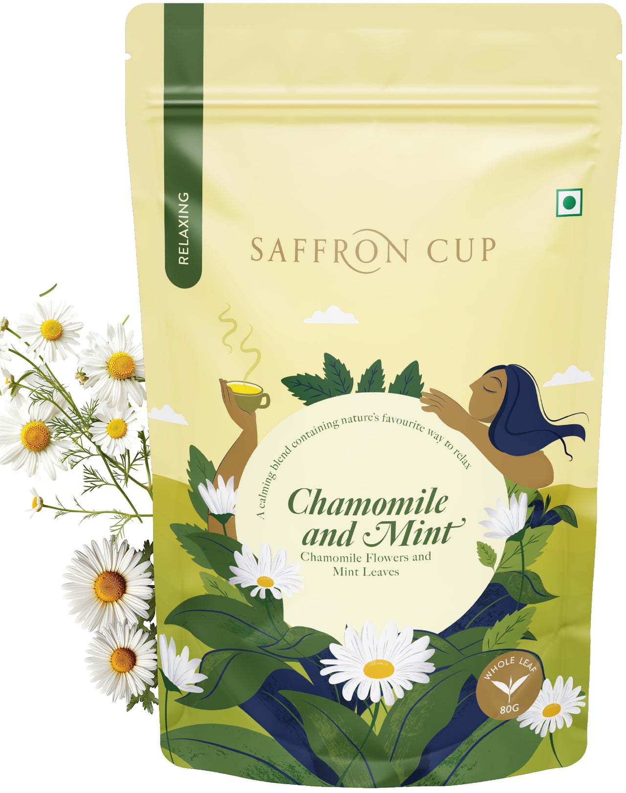 Chamomile Mint Relax Herbal Tea – 80g | Stress & Digestive Support