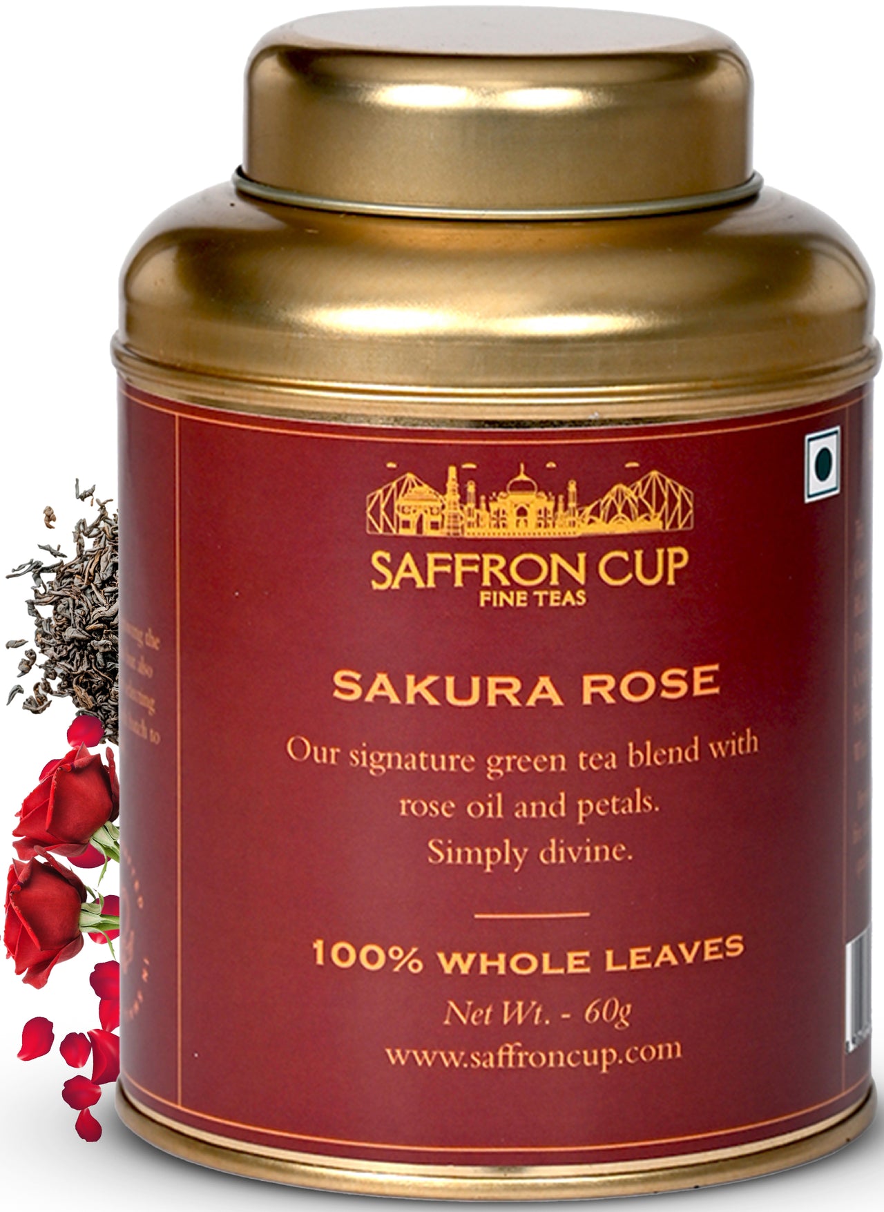 Sakura Rose Green Tea – 60g | Green Tea with Rose Petals